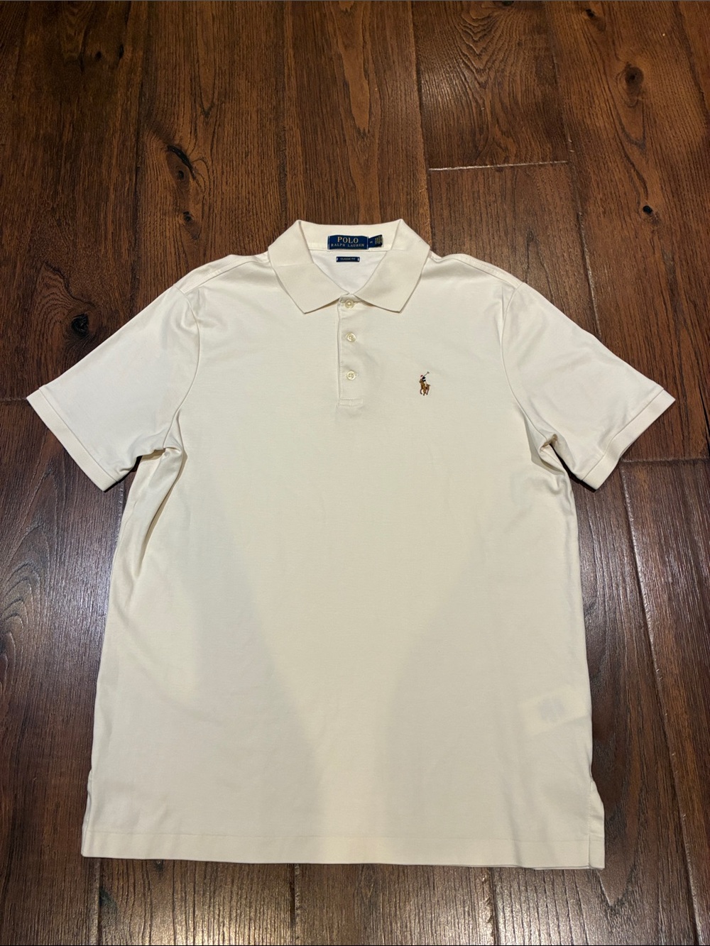 Polo by Ralph Lauren Men's Off-White Short Sleeve Polo